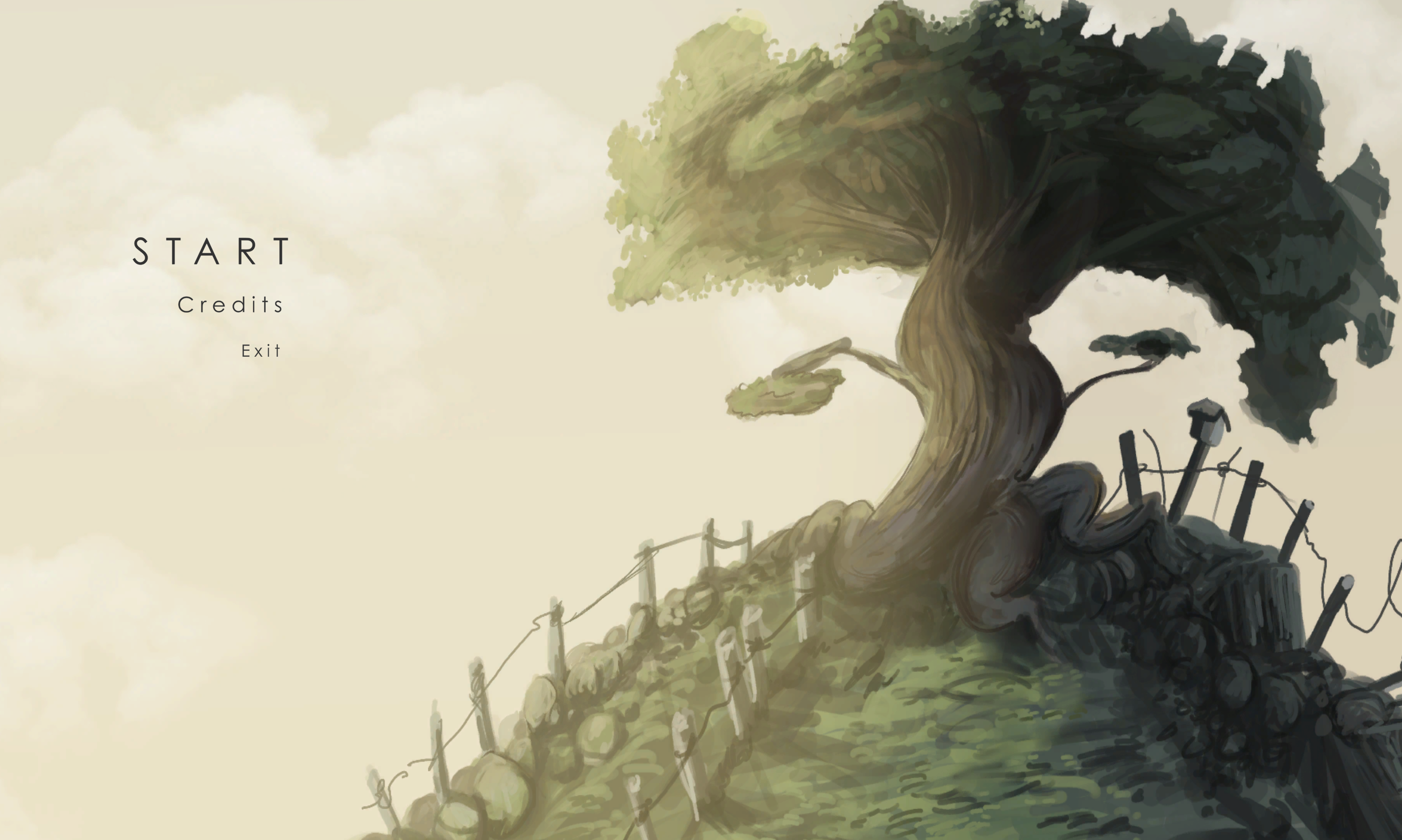 A Visual Novel - A new soul pops into existence; Sapling. Across the way, an old, soul resides; Oak. Behind them stands a strong tree, a symbol of their connection. How far do the roots go?